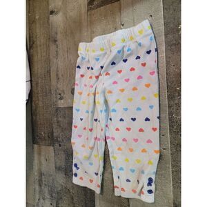 Carter's White rainbow heart youth 18 months pants leggings